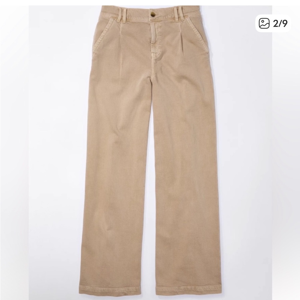 American Eagle Outfitters Wide Leg Stretch Trousers